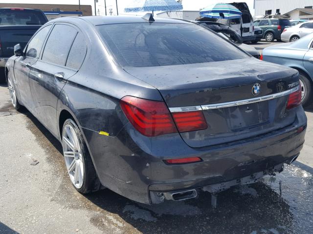 WBAYE8C57DD132307 - 2013 BMW 750LI GRAY photo 3