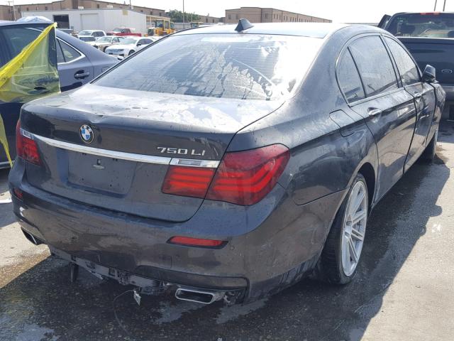 WBAYE8C57DD132307 - 2013 BMW 750LI GRAY photo 4