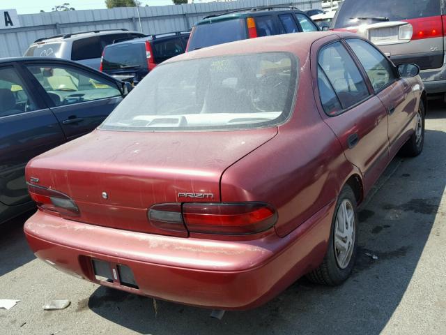 1Y1SK526XSZ065045 - 1995 GEO PRIZM RED photo 4