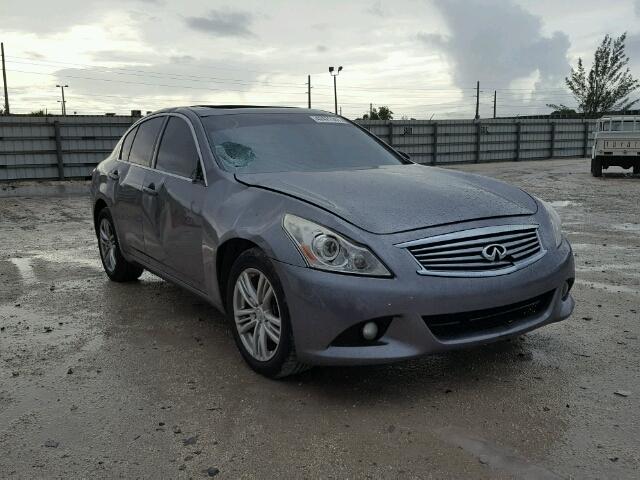 JN1DV6AR9CM860255 - 2012 INFINITI G25 GRAY photo 1