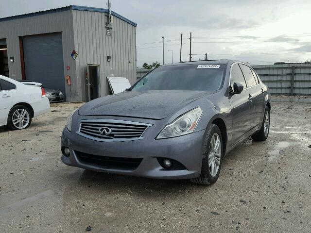 JN1DV6AR9CM860255 - 2012 INFINITI G25 GRAY photo 2