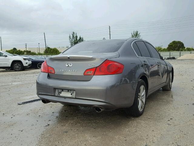 JN1DV6AR9CM860255 - 2012 INFINITI G25 GRAY photo 4