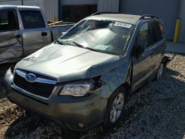 JF2SJAHC0EH404548 - 2014 SUBARU FORESTER 2 GREEN photo 9