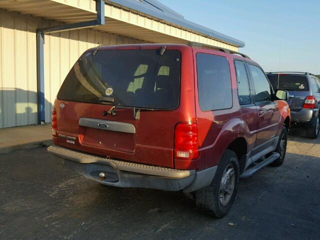 1FMYU60E02UB54110 - 2002 FORD EXPLORER S RED photo 4