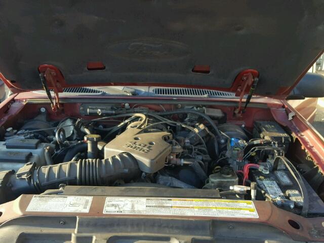 1FMYU60E02UB54110 - 2002 FORD EXPLORER S RED photo 7