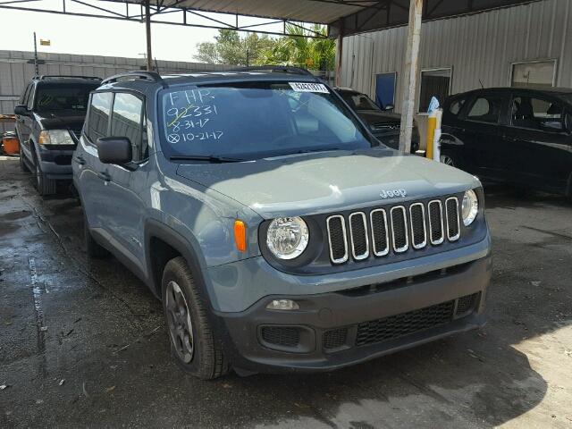 ZACCJAAH5HPF96975 - 2017 JEEP RENEGADE S გრაფიტი ფოტო 1