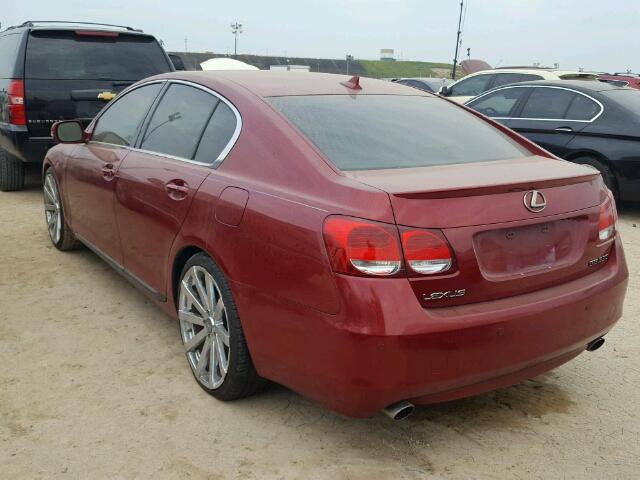 JTHBE96S280040372 - 2008 LEXUS GS 350 RED photo 3