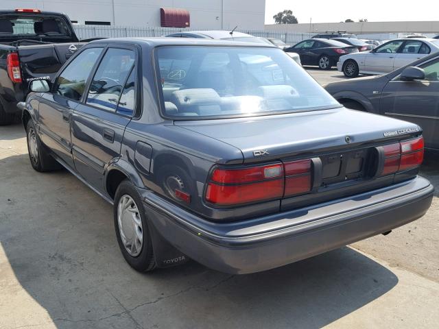 1NXAE94A1MZ243226 - 1991 TOYOTA COROLLA DL BLACK photo 3