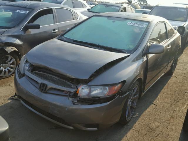 2HGFG21556H711825 - 2006 HONDA CIVIC SI BROWN photo 2