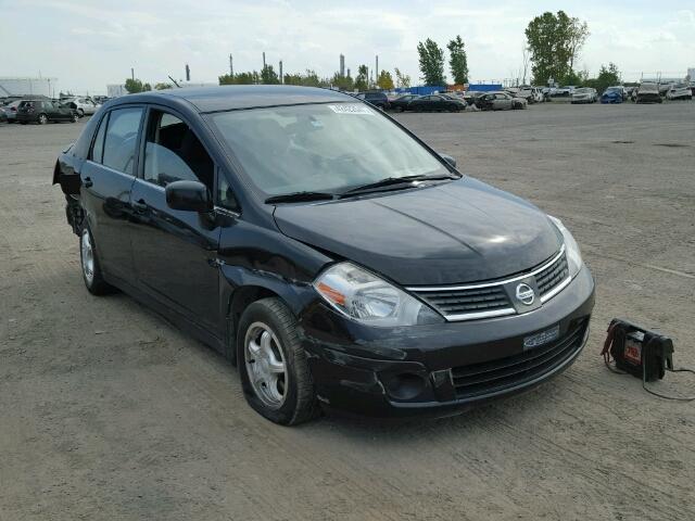 3N1BC11E37L396909 - 2007 NISSAN VERSA BLACK photo 1