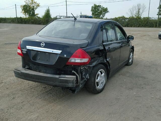 3N1BC11E37L396909 - 2007 NISSAN VERSA BLACK photo 4