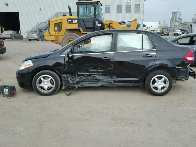 3N1BC11E37L396909 - 2007 NISSAN VERSA BLACK photo 9