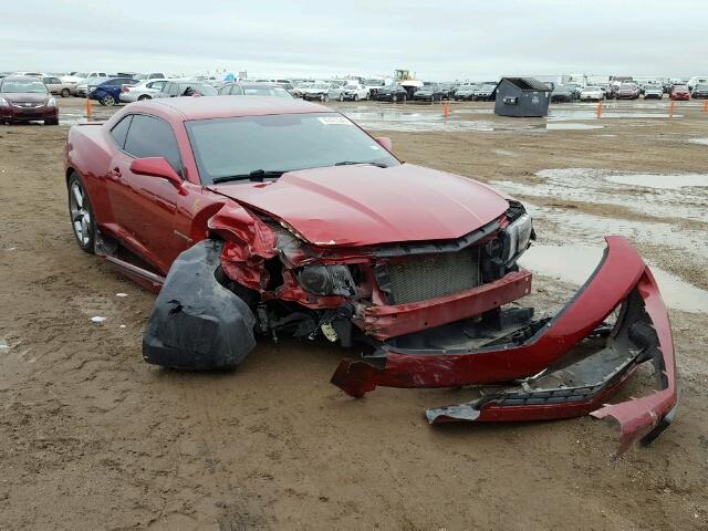 2G1FB1E34D9179015 - 2013 CHEVROLET CAMARO LT RED photo 1