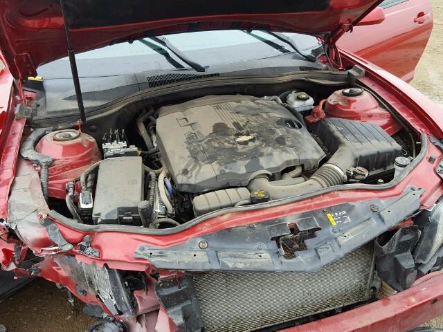 2G1FB1E34D9179015 - 2013 CHEVROLET CAMARO LT RED photo 7