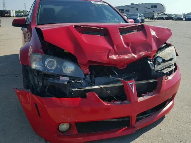 6G2EC57Y09L211109 - 2009 PONTIAC G8 GT RED photo 9