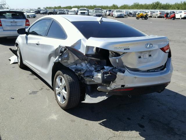 KMHDH6AE4DU013982 - 2013 HYUNDAI ELANTRA CO SILVER photo 3