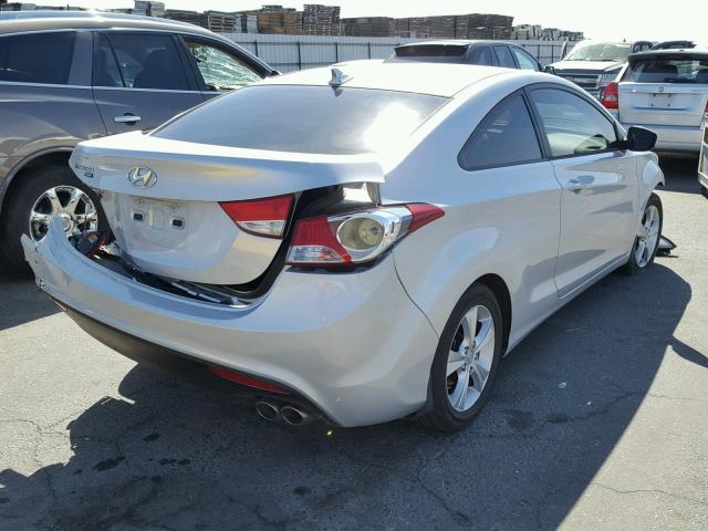 KMHDH6AE4DU013982 - 2013 HYUNDAI ELANTRA CO SILVER photo 4