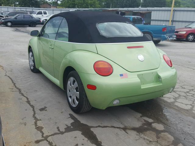 3VWBM31Y85M300132 - 2005 VOLKSWAGEN NEW BEETLE მწვანე ფოტო 3