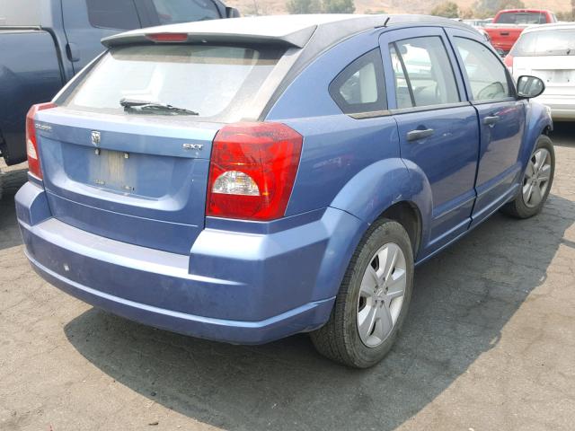 1B3HB48B37D553319 - 2007 DODGE CALIBER SX BLUE photo 4