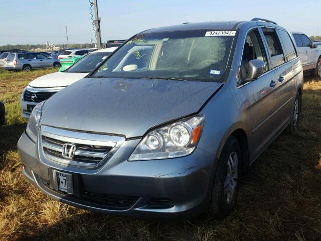 5FNRL38685B038092 - 2005 HONDA ODYSSEY EX GRAY photo 2