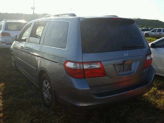 5FNRL38685B038092 - 2005 HONDA ODYSSEY EX GRAY photo 3