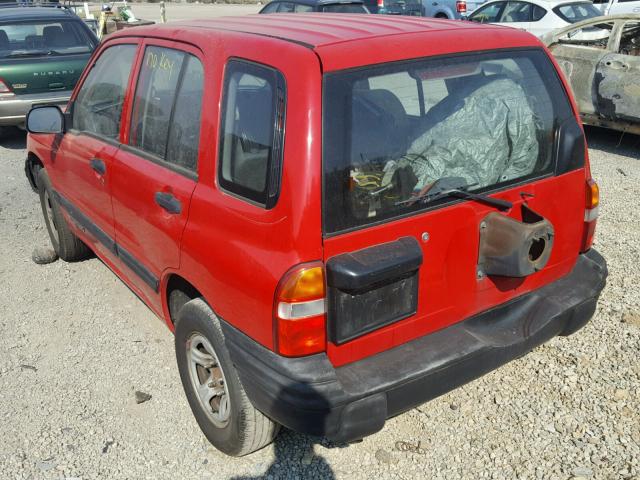 2CNBJ13C2Y6936623 - 2000 CHEVROLET TRACKER BURGUNDY photo 3