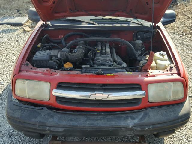 2CNBJ13C2Y6936623 - 2000 CHEVROLET TRACKER BURGUNDY photo 7