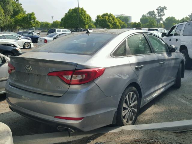 5NPE34AF6HH439919 - 2017 HYUNDAI SONATA SPO GRAY photo 4