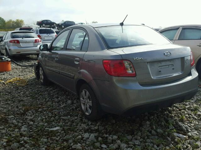 KNADH4B34B6857539 - 2011 KIA RIO BASE GRAY photo 3