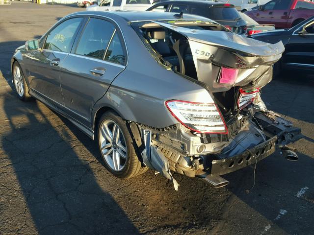 WDDGF8AB3EA957239 - 2014 MERCEDES-BENZ C 300 4MAT SILVER photo 3