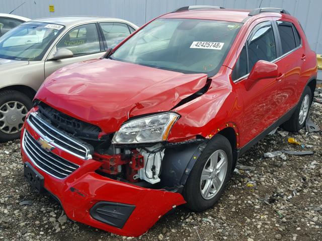 KL7CJLSB9GB755380 - 2016 CHEVROLET TRAX 1LT RED photo 2