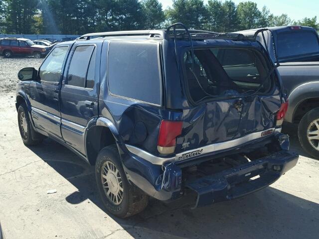 1GKDT13W412165297 - 2001 GMC JIMMY BLUE photo 3