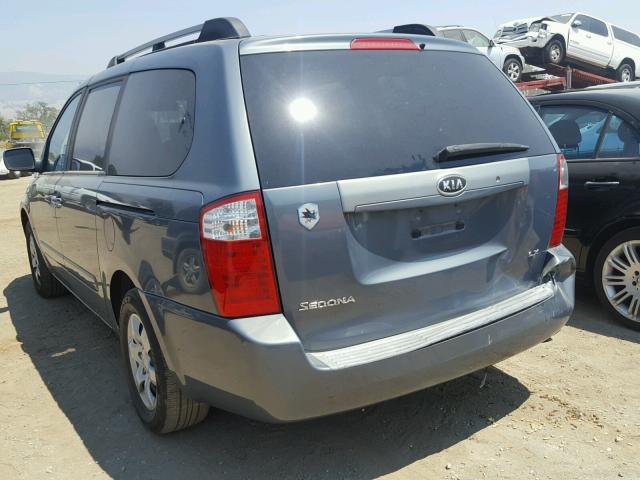 KNDMB233066078135 - 2006 KIA SEDONA EX BLUE photo 3