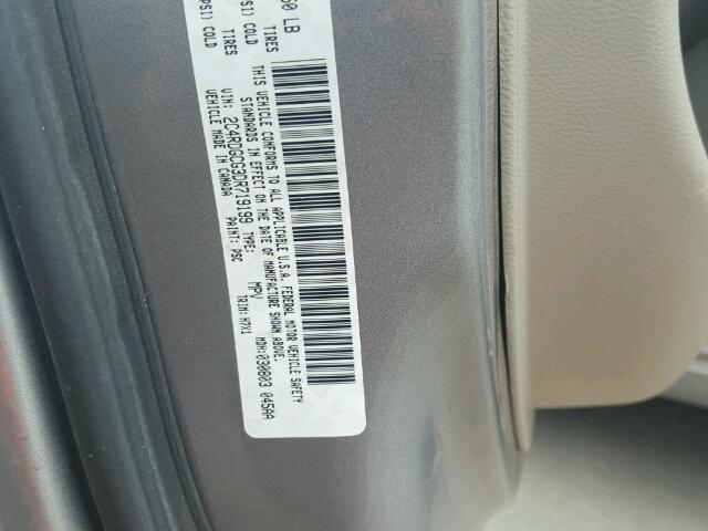 2C4RDGCG3DR719199 - 2013 DODGE GRAND CARA GRAY photo 10