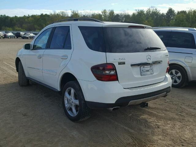 4JGBB86E38A369392 - 2008 MERCEDES-BENZ ML 350 WHITE photo 3