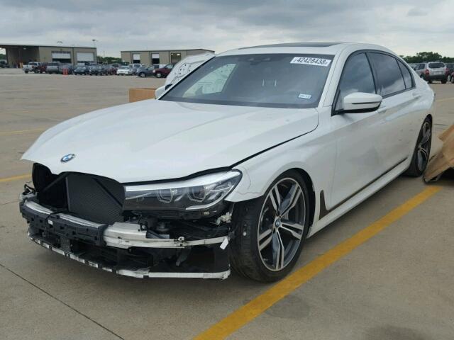 WBA7E2C51GGD99943 - 2016 BMW 740 I WHITE photo 2
