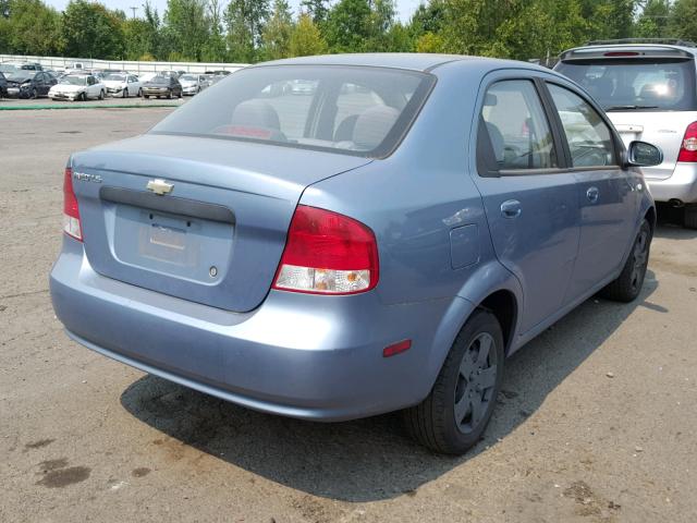 KL1TD56606B594345 - 2006 CHEVROLET AVEO BASE Mavi foto 4