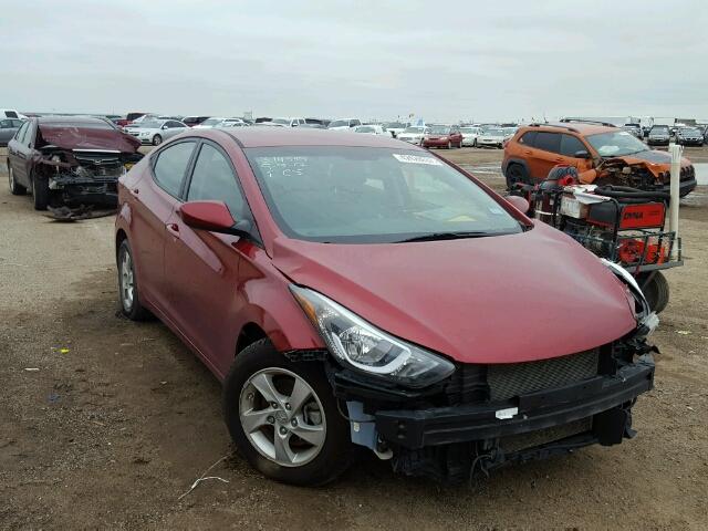 5NPDH4AE7FH648944 - 2015 HYUNDAI ELANTRA SE RED photo 1