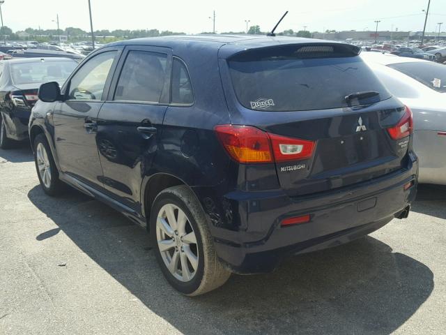 JA4AP4AU0CZ000504 - 2012 MITSUBISHI OUTLANDER BLUE photo 3