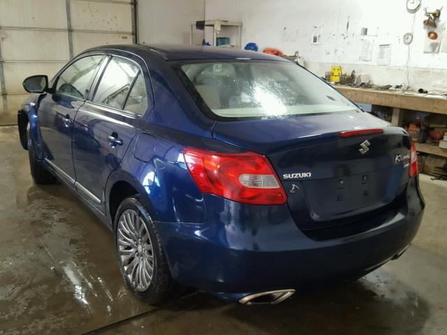 JS2RF9A38B6110755 - 2011 SUZUKI KIZASHI SE BLUE photo 3