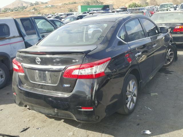 3N1AB7AP8DL618911 - 2013 NISSAN SENTRA S BLACK photo 4