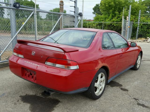 JHMBB6245VC002675 - 1997 HONDA PRELUDE RED photo 4