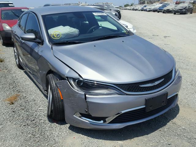 1C3CCCAB3FN667389 - 2015 CHRYSLER 200 LIMITE GRAY photo 1