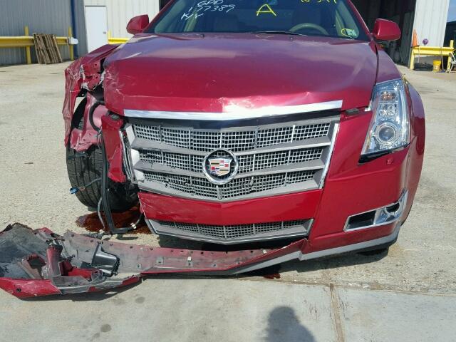 1G6DF577480173163 - 2008 CADILLAC CTS RED photo 10