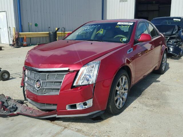 1G6DF577480173163 - 2008 CADILLAC CTS RED photo 2