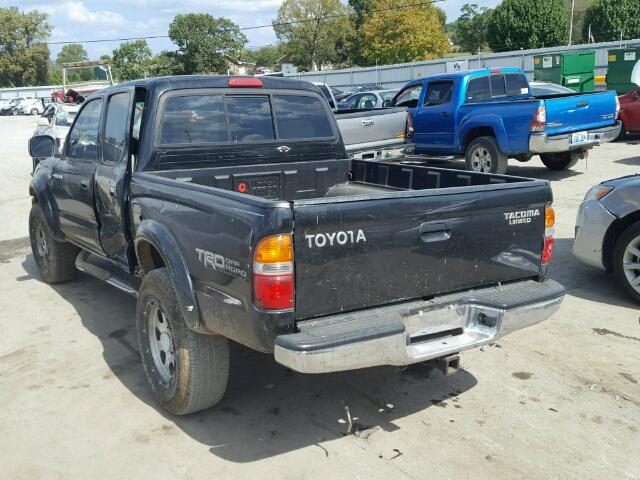 5TEHN72N53Z204304 - 2003 TOYOTA TACOMA BLACK photo 3