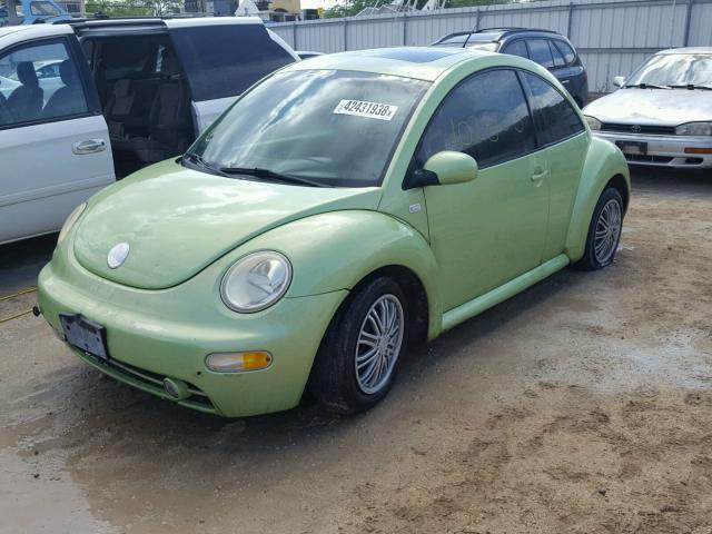 3VWCD21C13M413209 - 2003 VOLKSWAGEN NEW BEETLE მწვანე ფოტო 2
