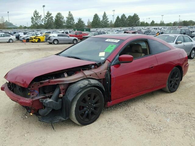 1HGCM82636A007689 - 2006 HONDA ACCORD EX RED photo 2