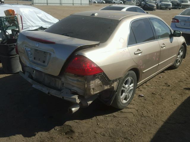 1HGCM56827A187131 - 2007 HONDA ACCORD TAN photo 4