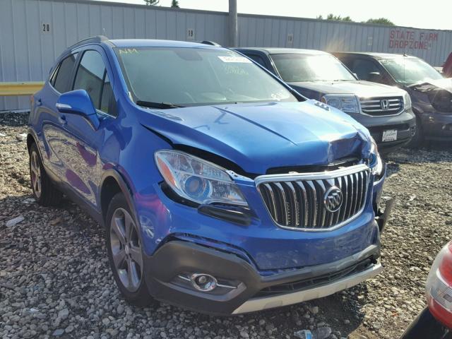 KL4CJBSB6EB545663 - 2014 BUICK ENCORE CON BLUE photo 1